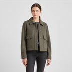 Women’s Cropped Snap-Button Jacket