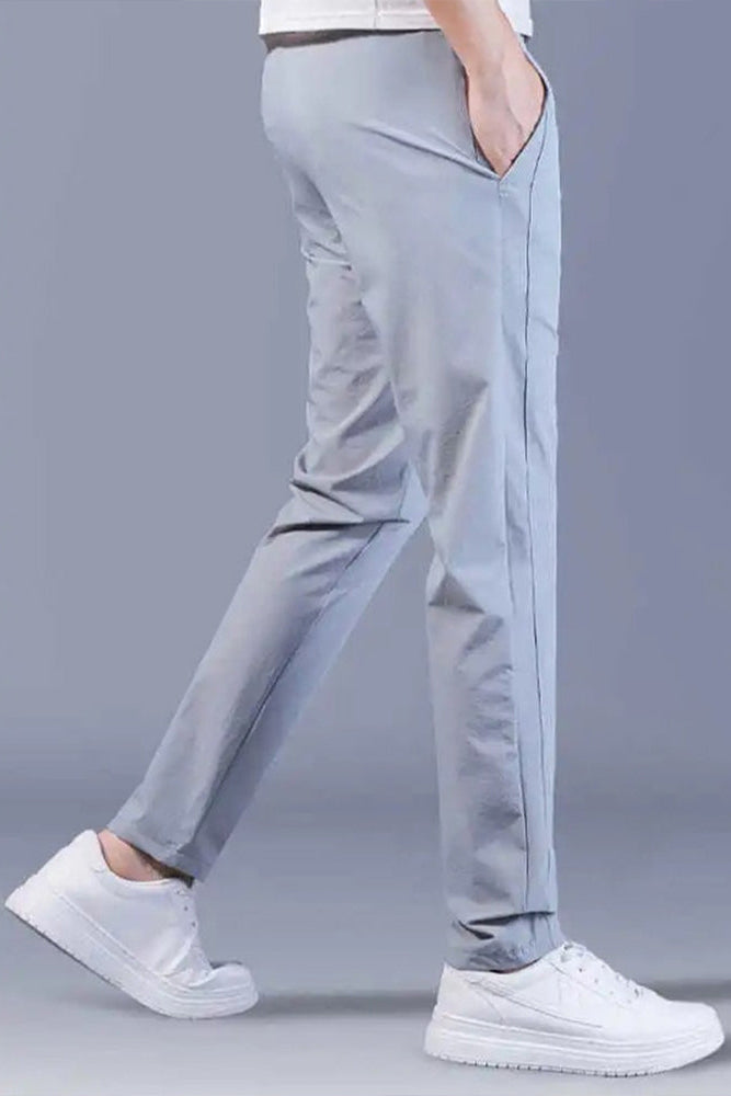 Men's Slim Fit Drawstring Woven Track Pants