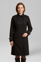 Women's Double-Breasted Buckle Cuff Trench Coat