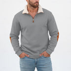 Men's Sherpa Collar Quarter-Zip Pullover Sweatshirt