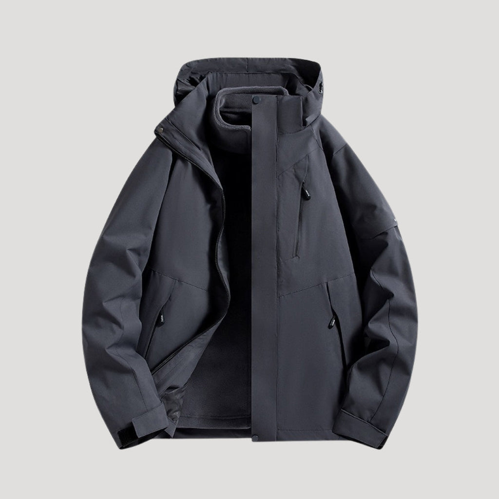 Women’s Colour Block Fleece Lined Hooded Outdoor Jacket