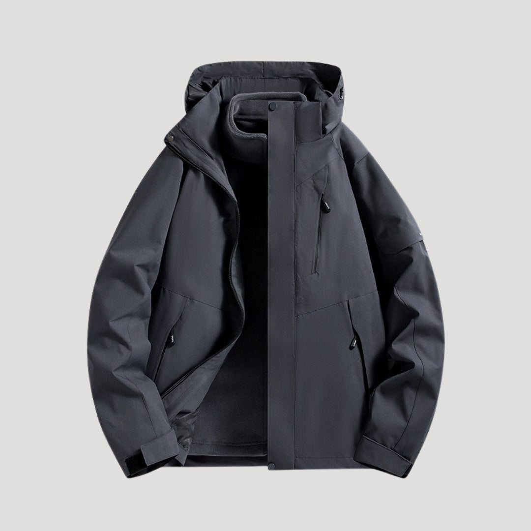 Women’s Colour Block Fleece Lined Hooded Outdoor Jacket