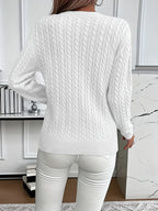Women’s Classic Cable Knit Mock Neck Sweater