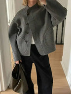 Women's Oversized Stand Collar Jacket