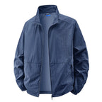 Men’s Lightweight Crinkle Texture Zip-Up Jacket