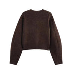 Women's Cropped Button-Front Knit Cardigan