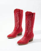 Women's Embroidered Knee High Western Boots