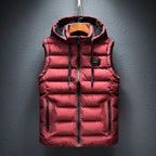 Men’s Hooded Quilted Puffer Gilet with Zip Pockets