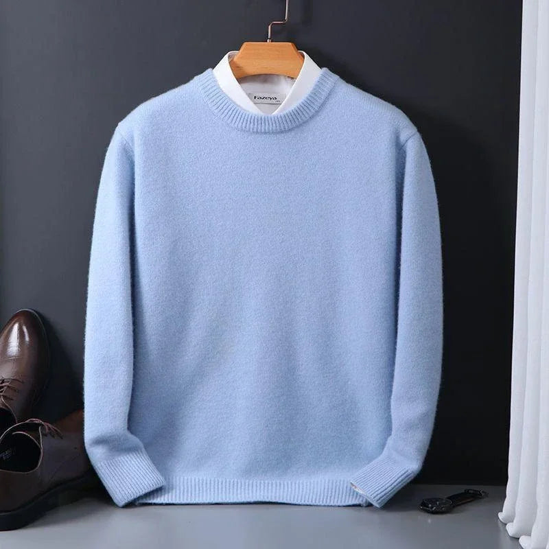 Men's Mock Neck Soft Knit Pullover Sweater