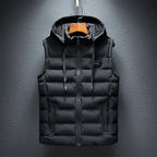 Men’s Hooded Quilted Puffer Gilet with Zip Pockets