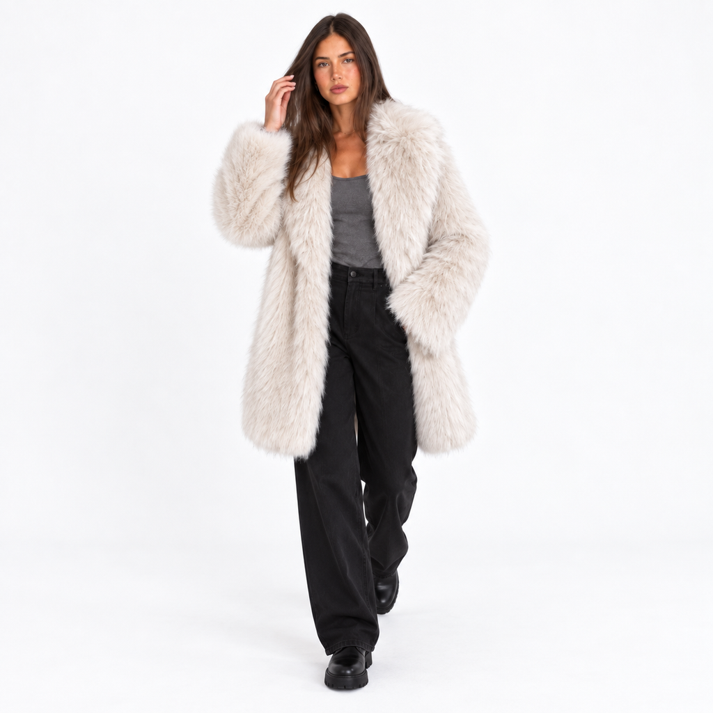 Women’s Shaggy Faux Fur Coat