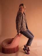 Women's Leopard Print Button-Front Shacket
