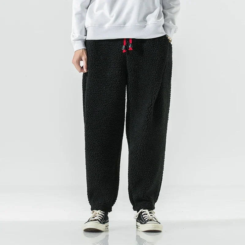 Men's Sherpa Fleece Drawstring Jogger Pants