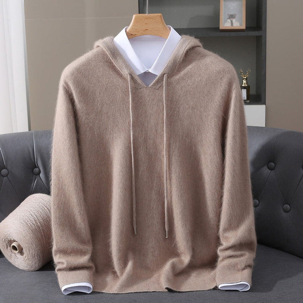 Men's Soft Knit Drawstring Hooded Sweater