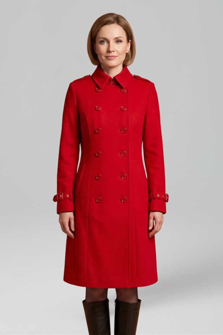 Women's Double-Breasted Buckle Cuff Trench Coat