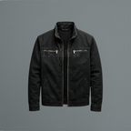 Men's Zip-Up Stand Collar Utility Jacket