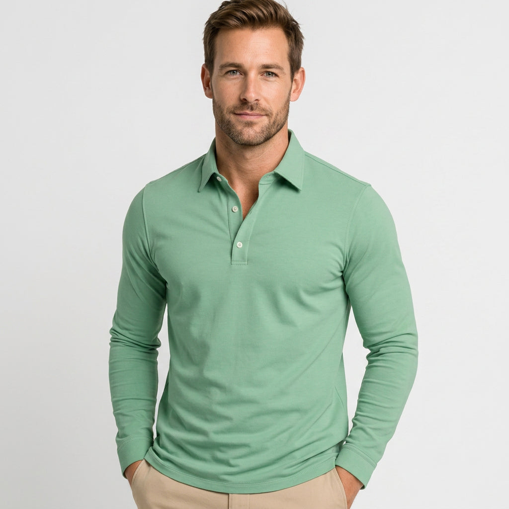 Men’s Long Sleeve Polo-Shirt