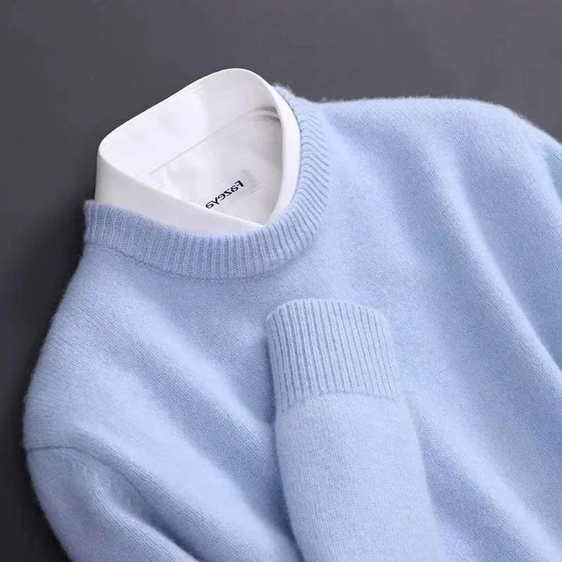 Men's Mock Neck Soft Knit Pullover Sweater
