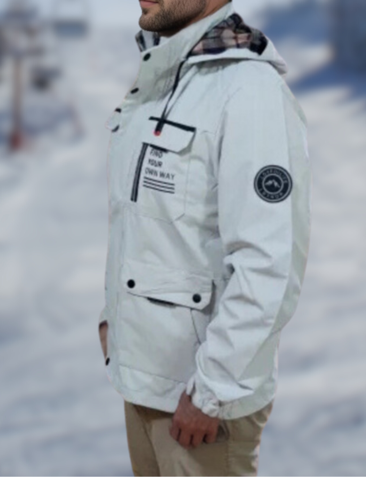 Men's Multi-Pocket Utility Windbreaker Jacket