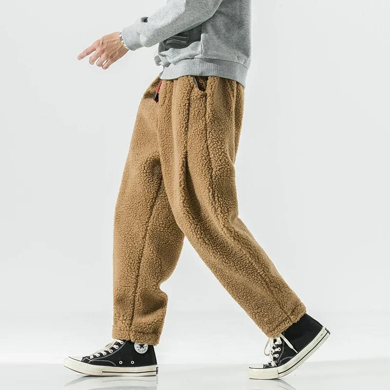 Men's Sherpa Fleece Drawstring Jogger Pants
