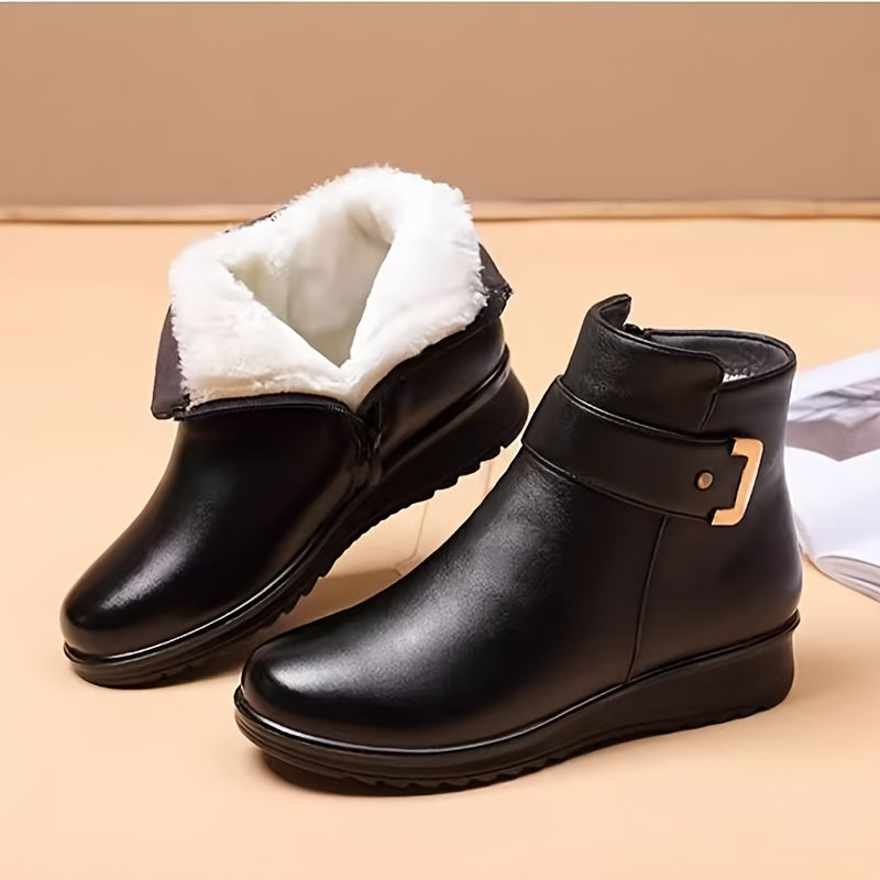 Women's Buckle Strap Ankle Boots