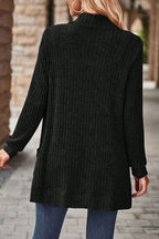 Women’s Ribbed Chenille Knit Open-Front Cardigan