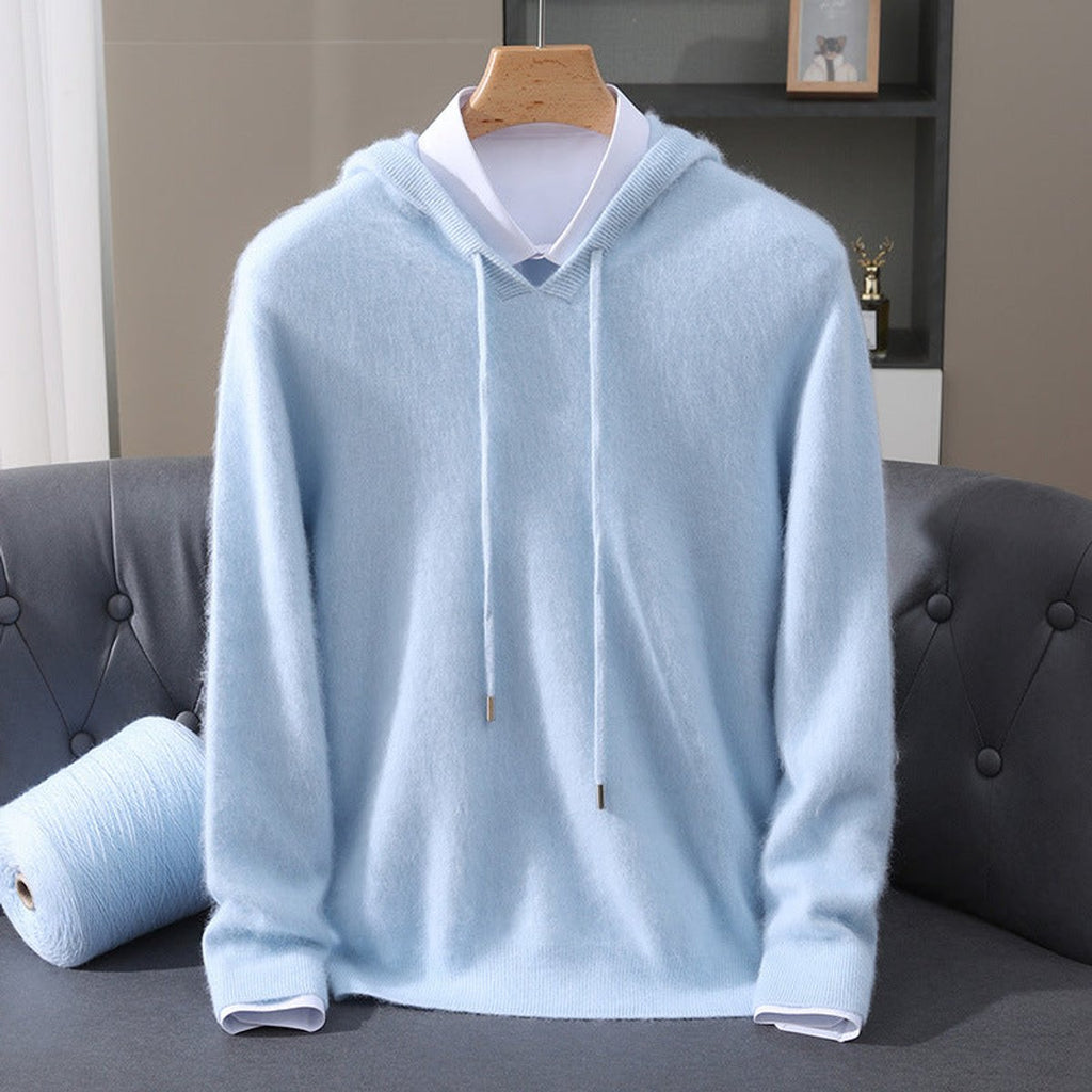 Men's Soft Knit Drawstring Hooded Sweater