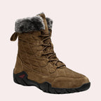 Men’s Faux Fur Lined Quilted Lace-Up Winter Snow Boots