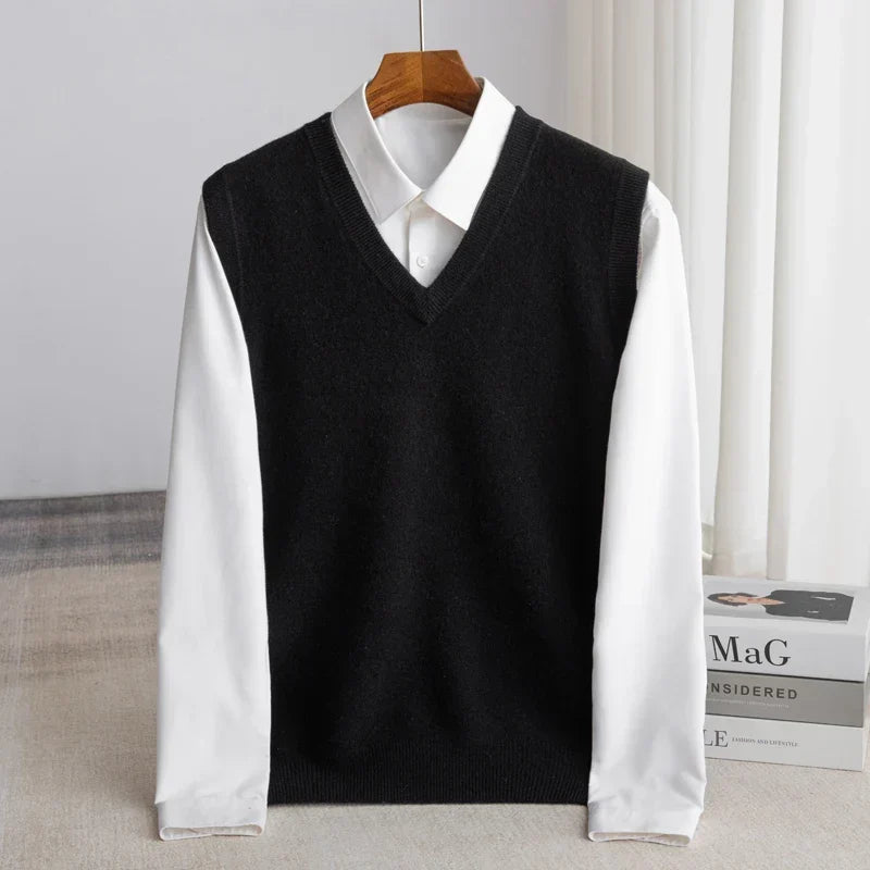 Men’s Classic Soft Knit V-Neck Sweater Vest