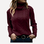 Women’s Cable Knit Turtleneck Sweater