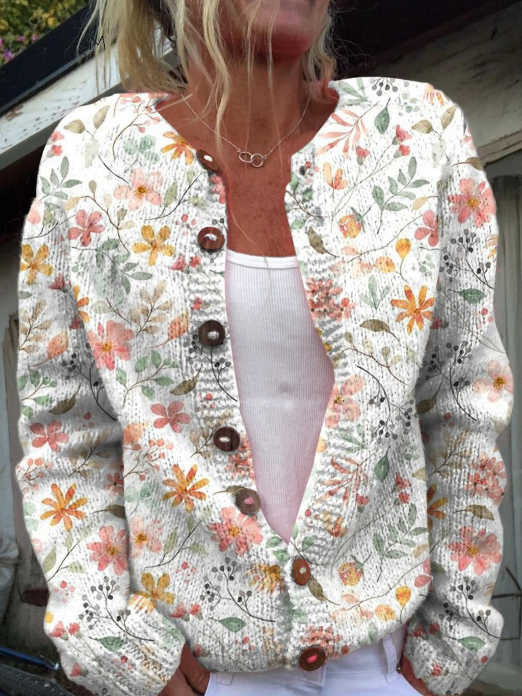 Women's Button-Front Knit Cardigan