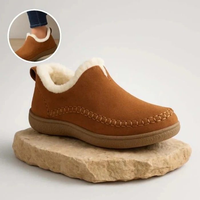 Women’s Faux Suede Sherpa Lined Moccasin Slipper Boots