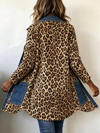 Women’s Longline Jacket with Denim Trim