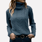 Women’s Cable Knit Turtleneck Sweater