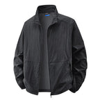 Men’s Lightweight Crinkle Texture Zip-Up Jacket