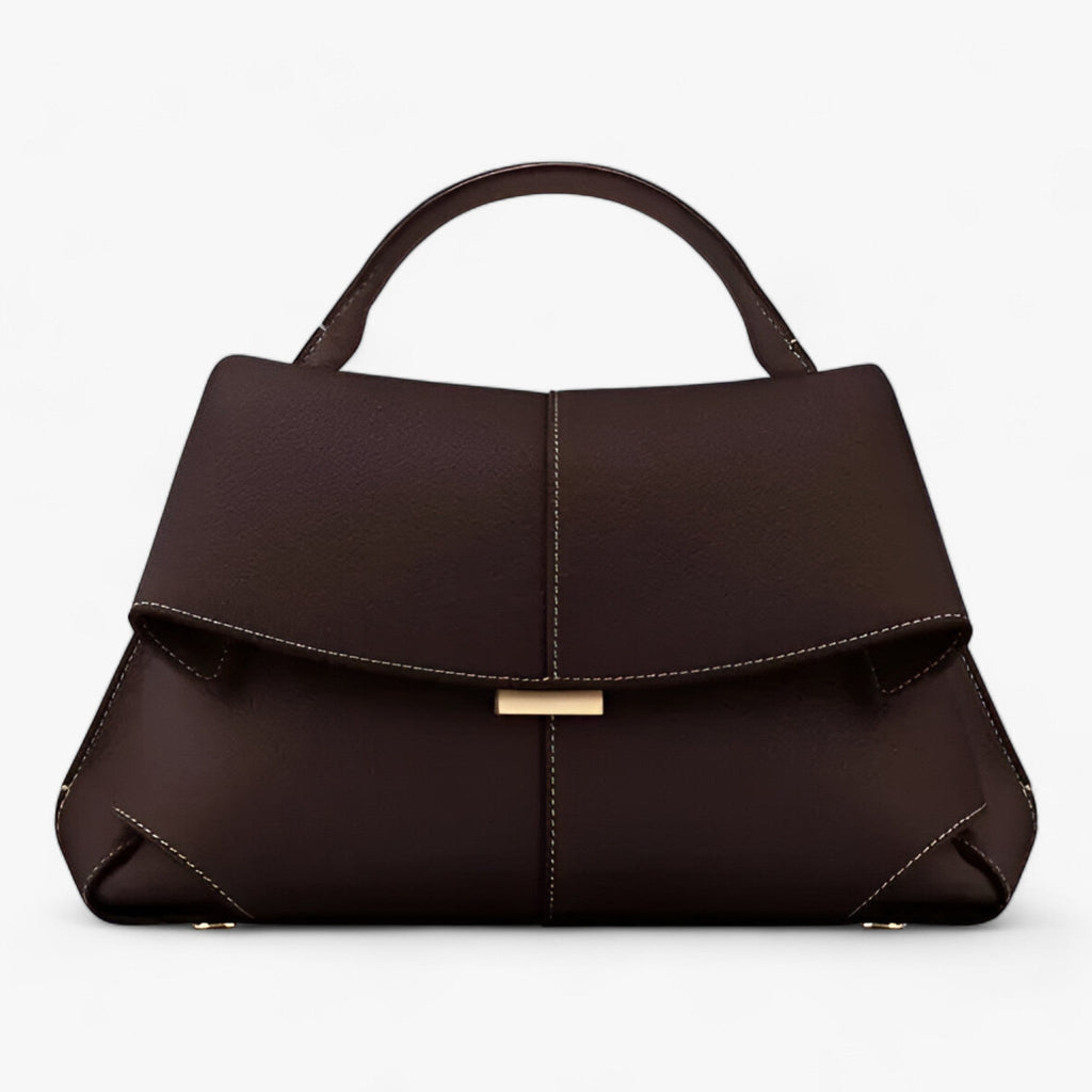 Women’s Pebbled Leather-Look Structured Top Handle Bag