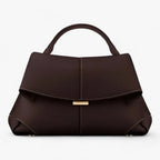 Women’s Pebbled Leather-Look Structured Top Handle Bag