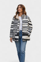 Women's Floral Patchwork Quilted Jacket with Stand Collar