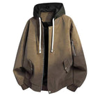 Men’s Vintage Washed Hooded Bomber Jacket