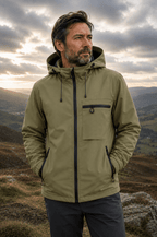 Men’s Hooded Technical Outdoor Jacket with Zip Chest Pocket