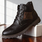 Men’s Two-Tone Lace-Up Ankle Boots
