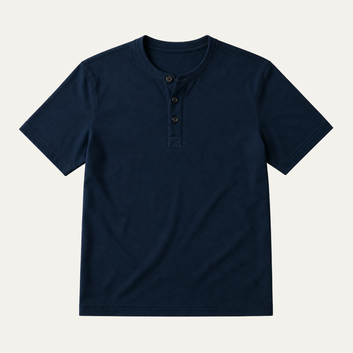 Men's Short Sleeve Button Placket Henley Tee