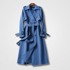 Women’s Classic Belted Trench Coat with Buckle Cuffs