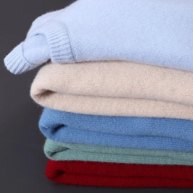 Men's Mock Neck Soft Knit Pullover Sweater