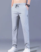 Men's Slim Fit Drawstring Woven Track Pants