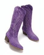 Women's Embroidered Knee High Western Boots