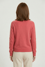 Women's Round Neck Button-Up Knit Cardigan