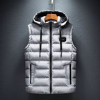 Men’s Hooded Quilted Puffer Gilet with Zip Pockets