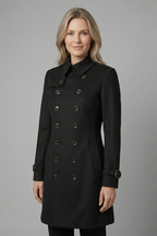 Women's Double-Breasted Buckle Cuff Trench Coat