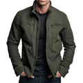 Men's Zip-Up Stand Collar Utility Jacket